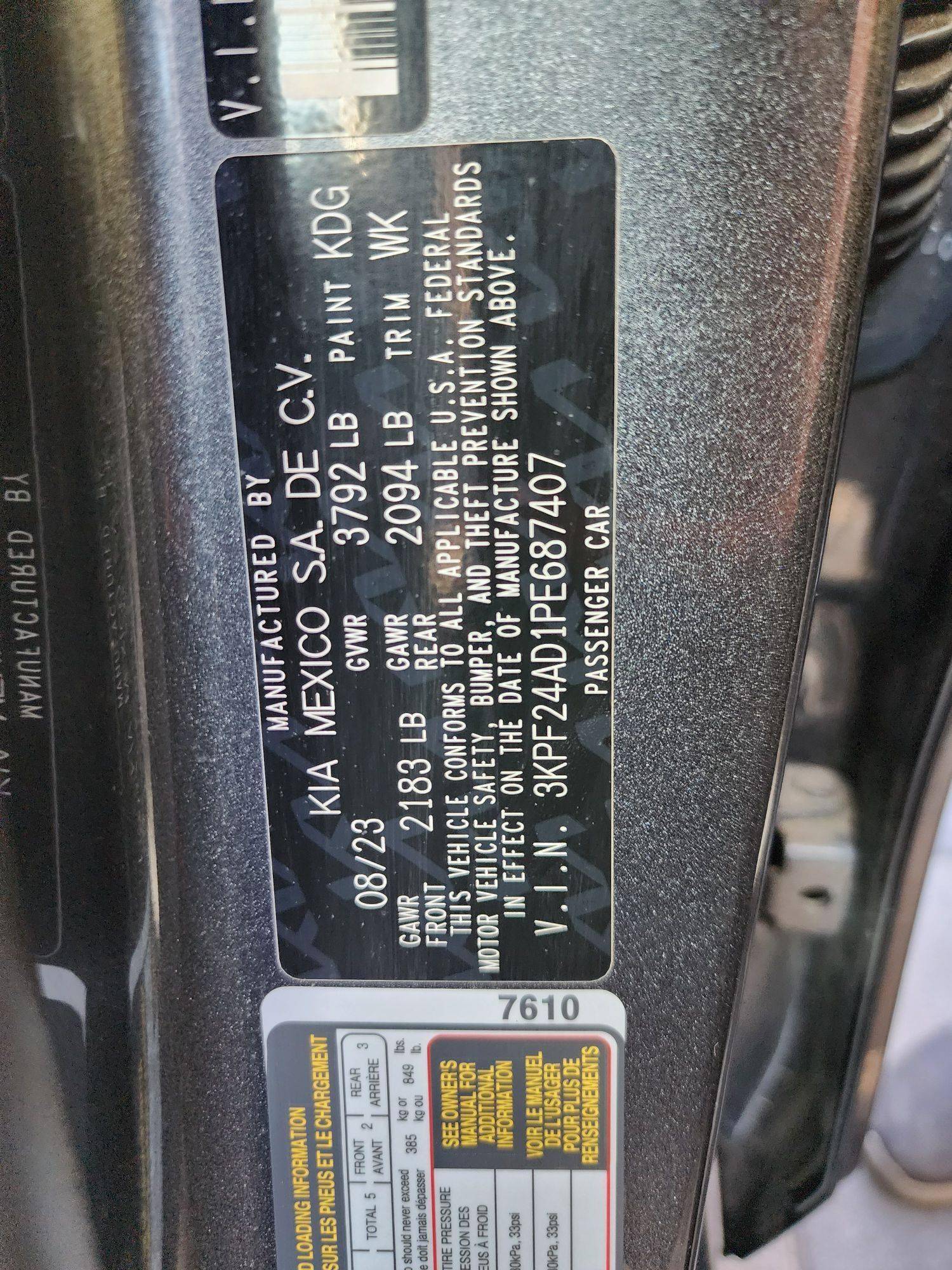 2023 KIA FORTE — 13194 Miles — Lot 687407 — Main - Marhaba Auctions Used Cars - Image 9