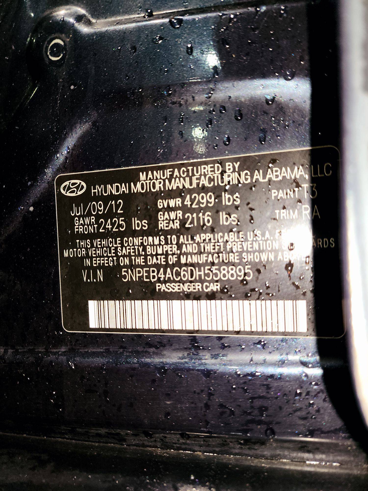 2013 HYUNDAI SONATA — 208086 Miles — Lot 61794874 — Ind. 12 - Marhaba Auctions Used Cars - Image 9