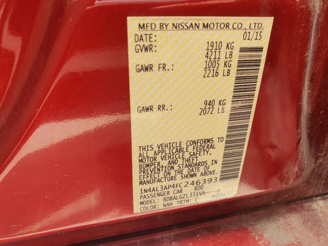 2015 NISSAN ALTIMA — 86450 Miles — Lot C246393 - Marhaba Auctions Used Cars - Image 15