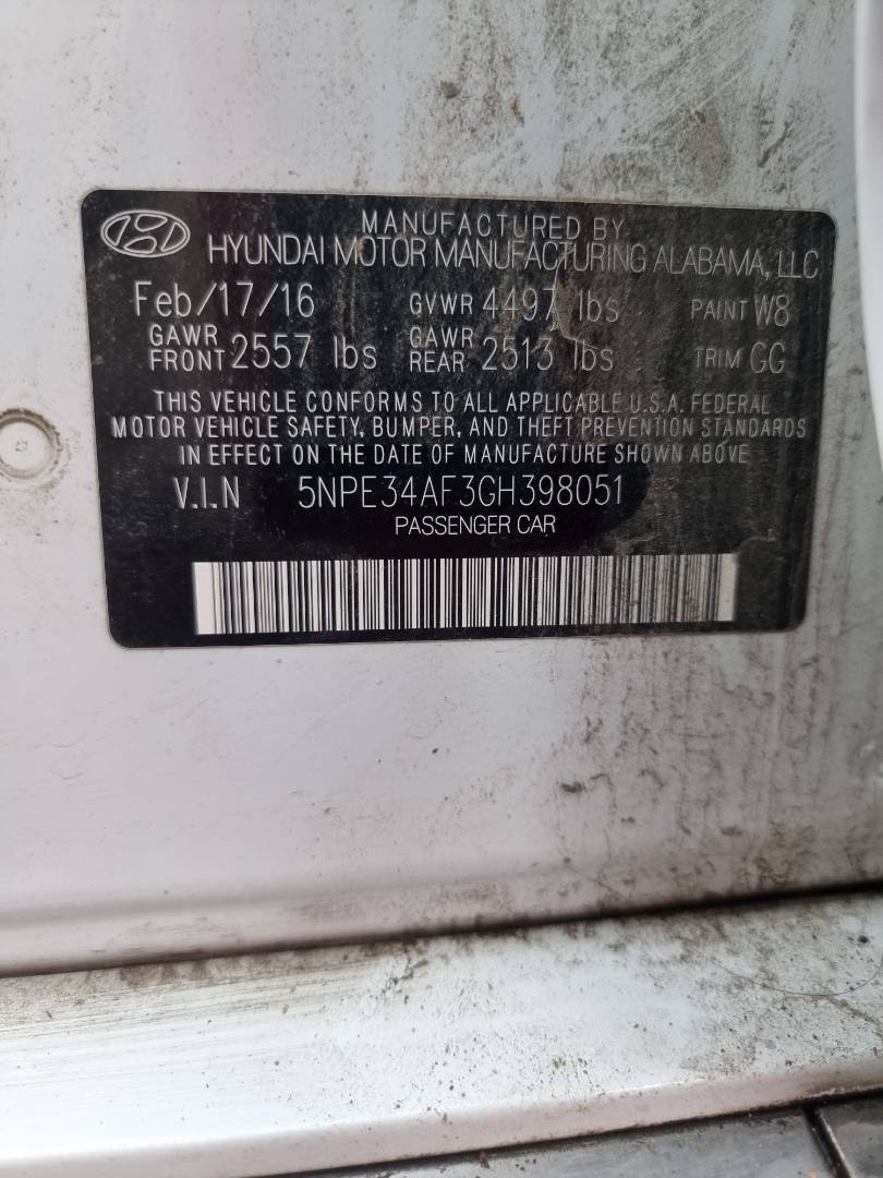 HYUNDAI SONATA 2016 - Marhaba Auction Used Cars - Image 9