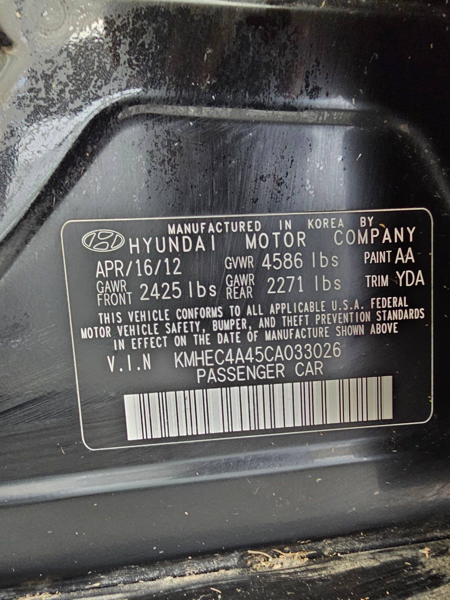 HYUNDAI SONATA 2012 - Marhaba Auction Used Cars - Image 7