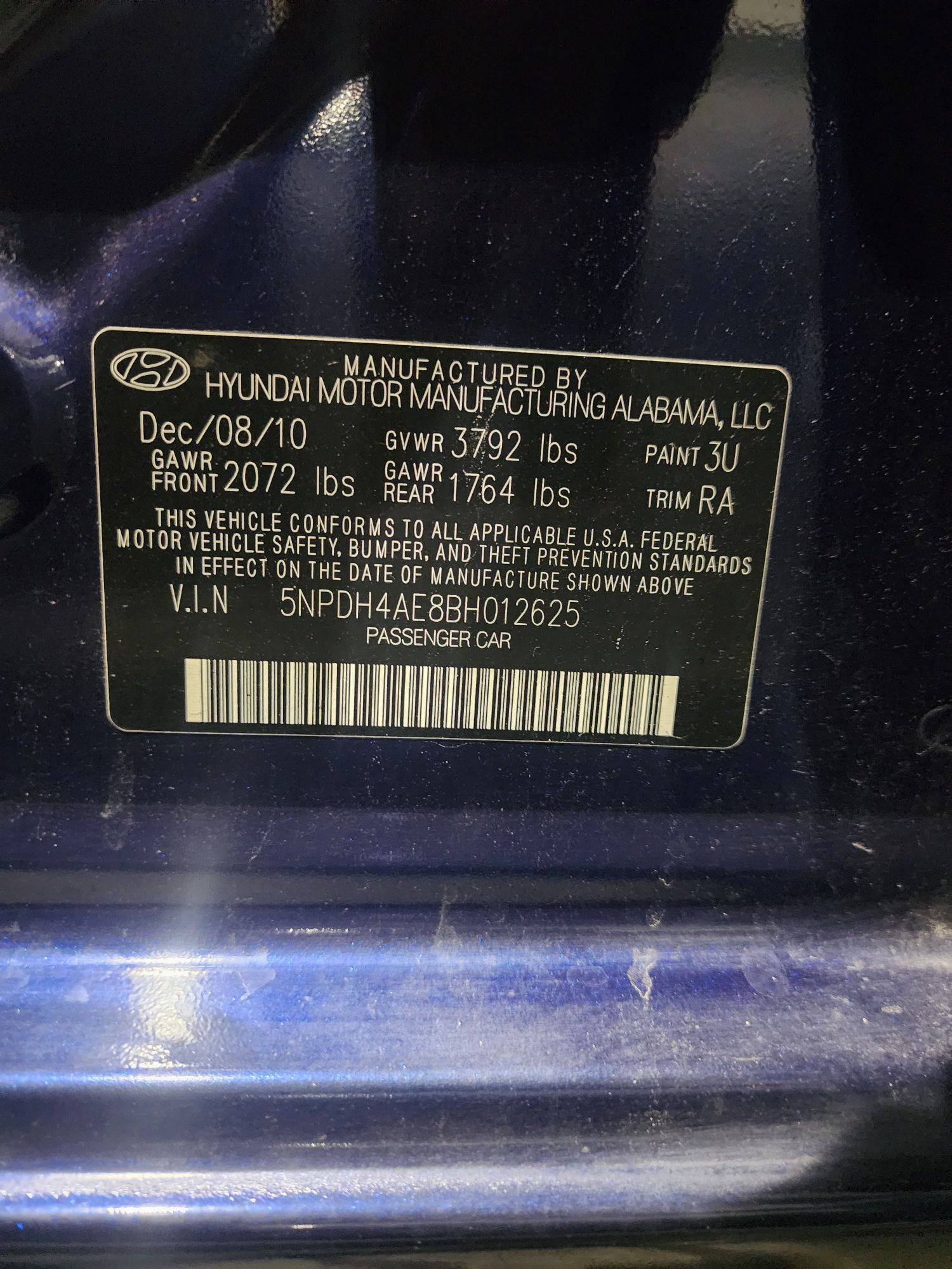 2011 HYUNDAI ELANTRA — 202144 Miles — Lot 38087695 - Marhaba Auctions Used Cars - Image 8
