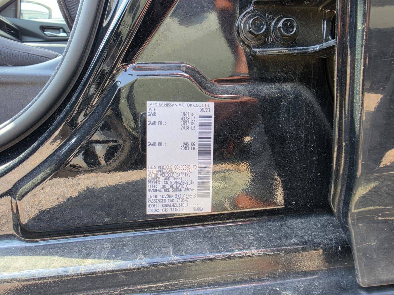 2024 NISSAN ALTIMA — 70601 Miles — Lot 45198007 - Marhaba Auctions Used Cars - Image 9