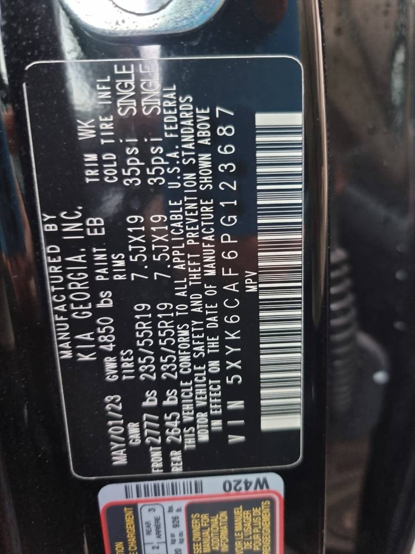 2023 KIA SPORTAGE — 22352 Miles — Lot G123687 — Ind. 12 - Marhaba Auctions Used Cars - Image 9