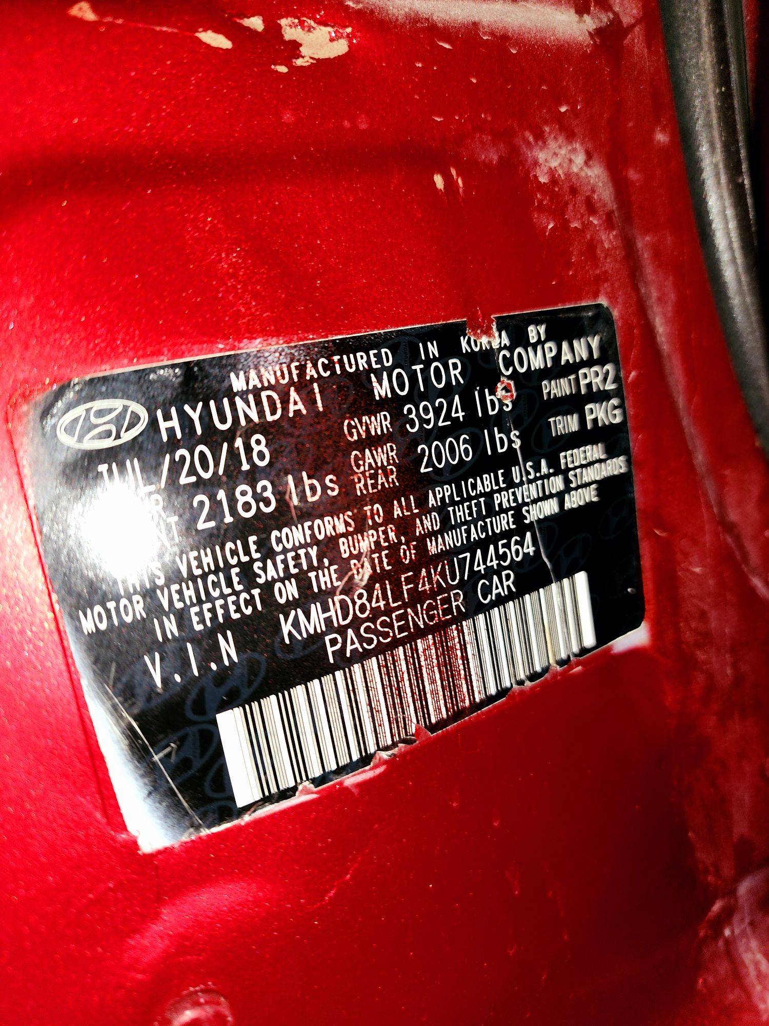 2019 HYUNDAI ELANTRA — 115859 Miles — Lot U744564 — Souq - Marhaba Auctions Used Cars - Image 9
