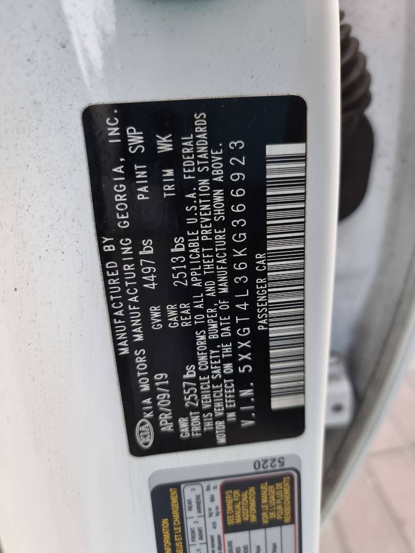 2019 KIA OPTIMA — 66982 Miles — Lot 366923 — Ind. 12 - Marhaba Auctions Used Cars - Image 8