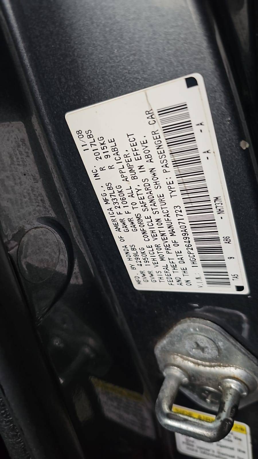 HONDA ACCORD 2009 - Marhaba Auction Used Cars - Image 7