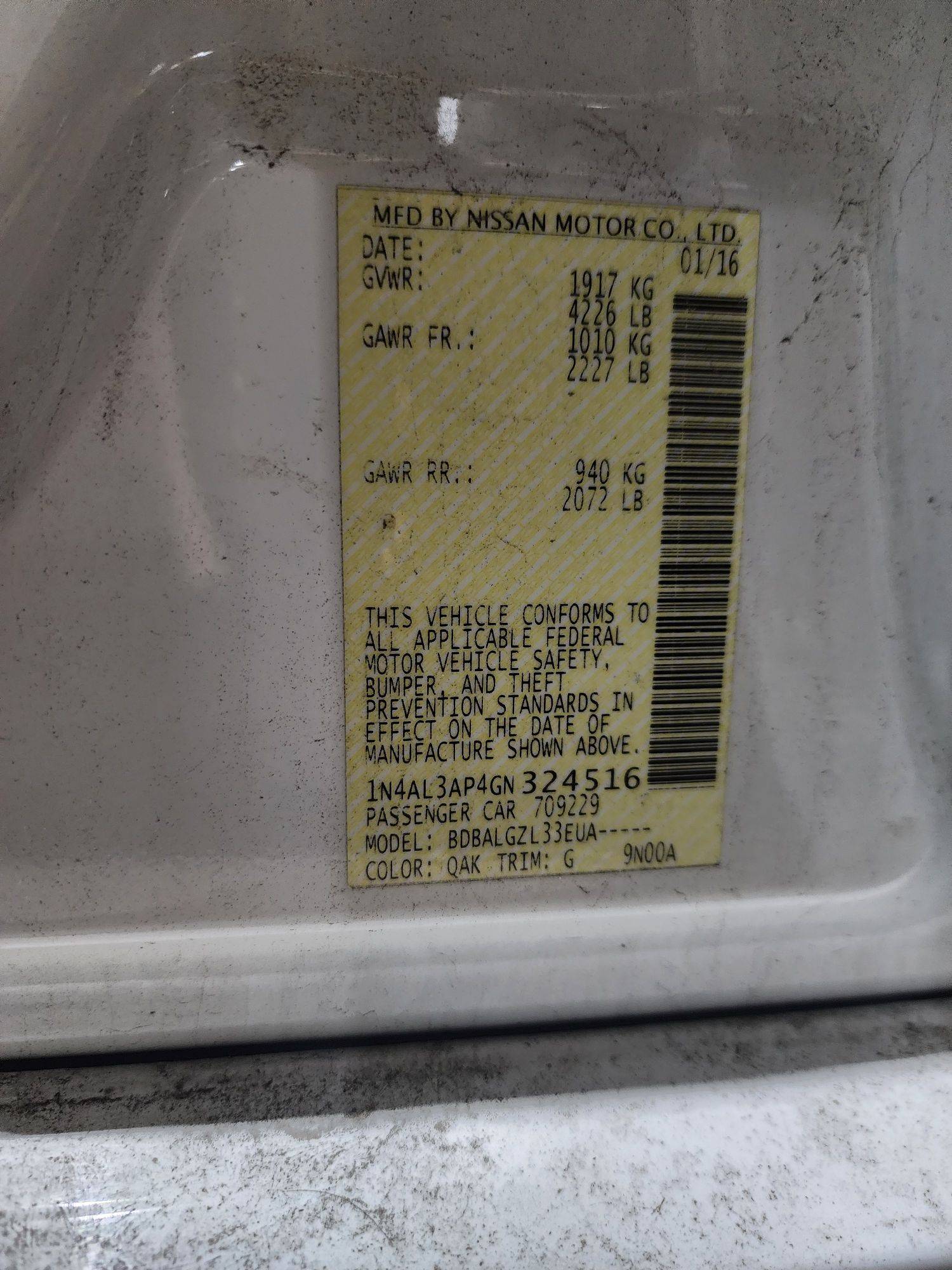 NISSAN ALTIMA 2016 - Marhaba Auction Used Cars - Image 7