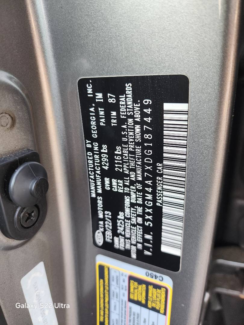 2013 KIA OPTIMA — 142847 Miles — Lot 43421864 — Souq - Marhaba Auctions Used Cars - Image 9