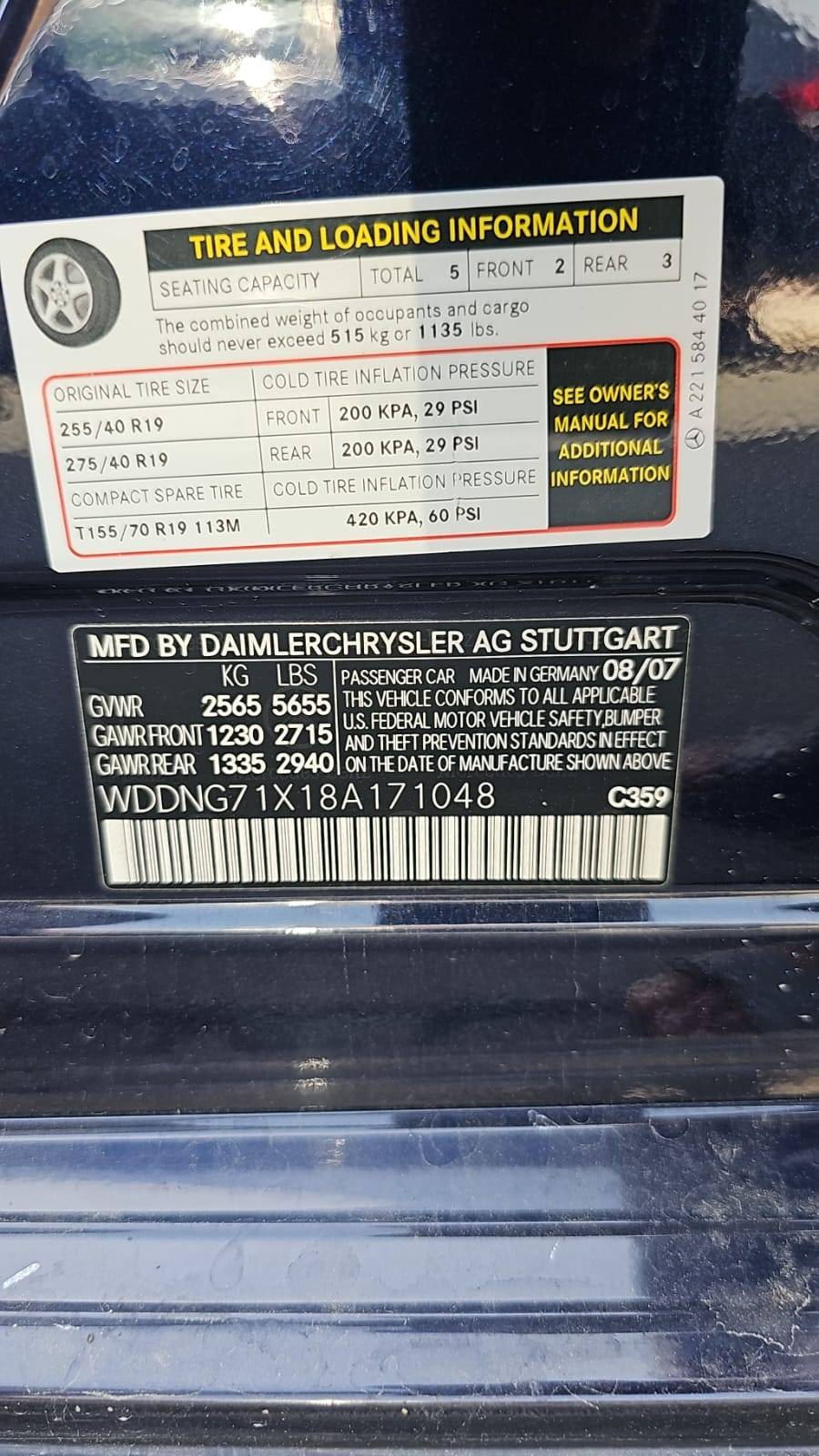MERCEDES BENZ S 550 2008 - Marhaba Auction Used Cars - Image 5