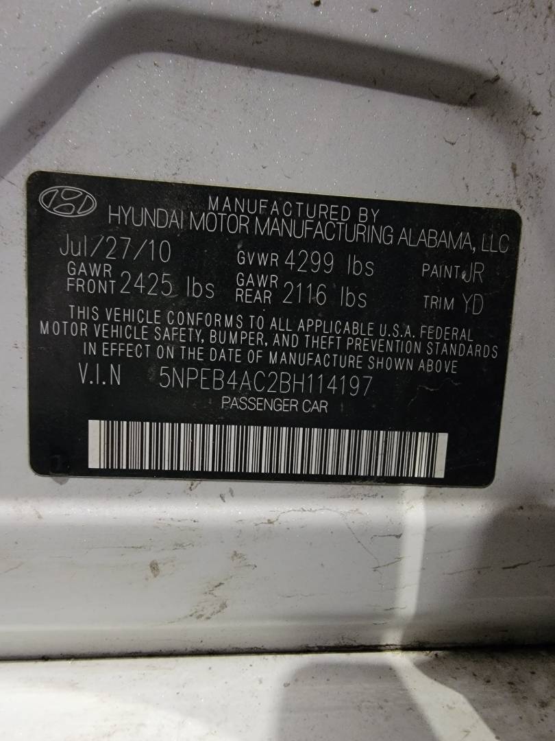 2011 HYUNDAI SONATA — 223005 Miles — Lot 14197 — Main - Marhaba Auctions Used Cars - Image 9