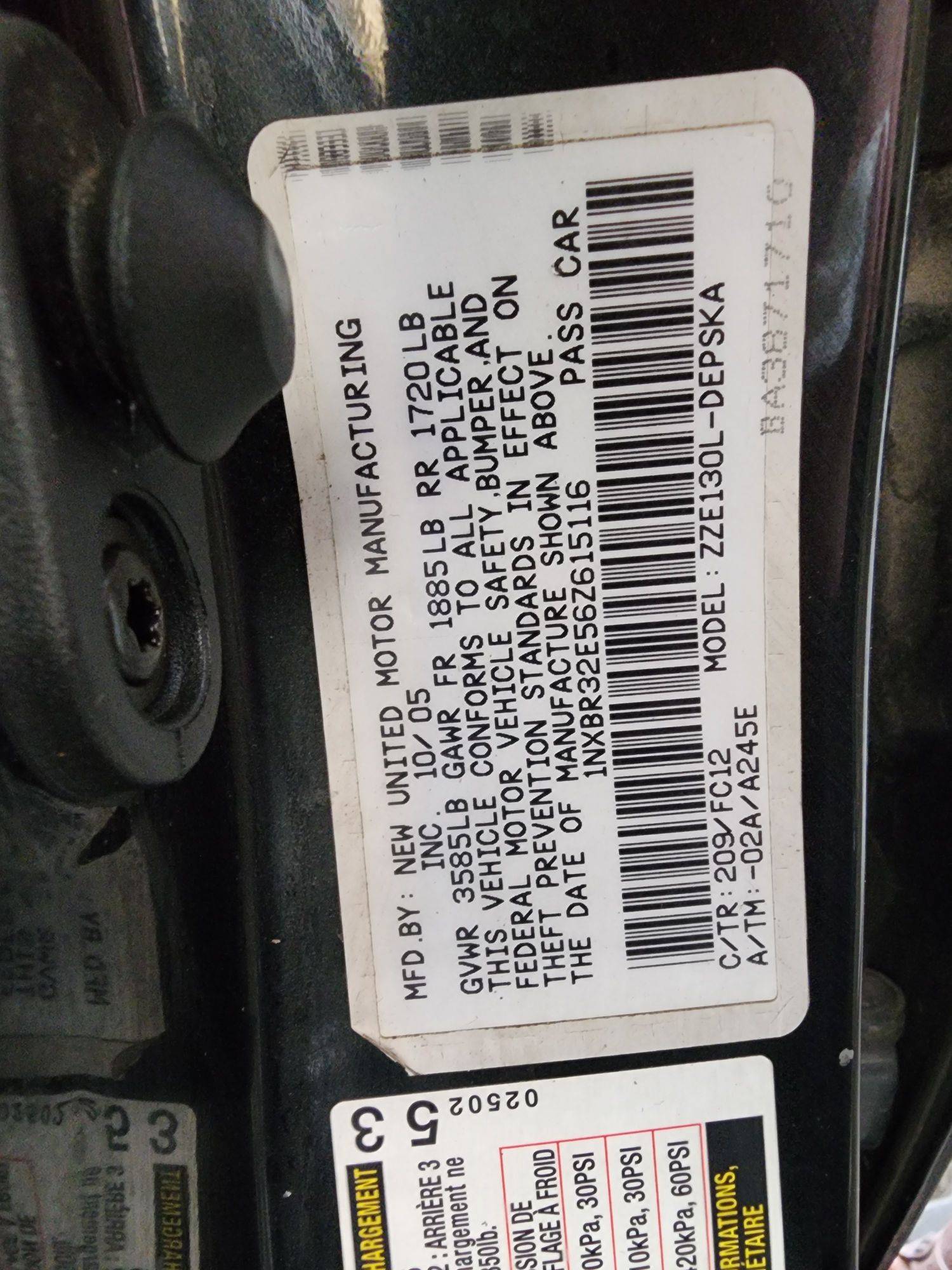 2006 TOYOTA COROLLA — 202287 Miles — Lot 41780034 — Souq - Marhaba Auctions Used Cars - Image 10
