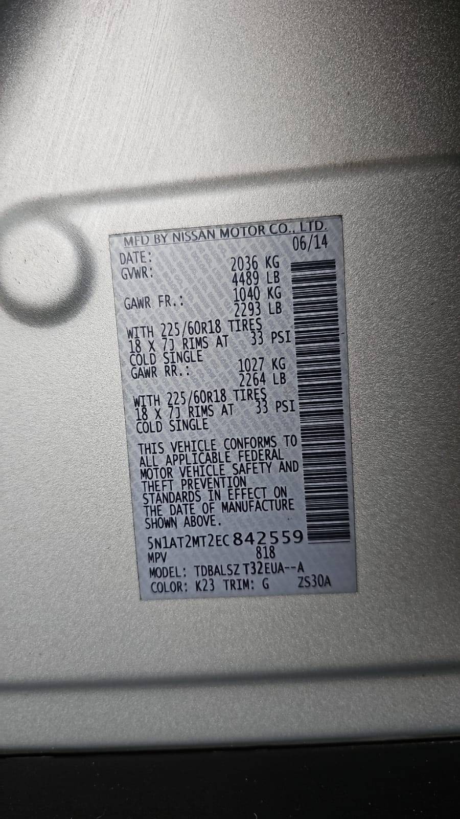 NISSAN ROGUE 2014 - Marhaba Auction Used Cars - Image 5