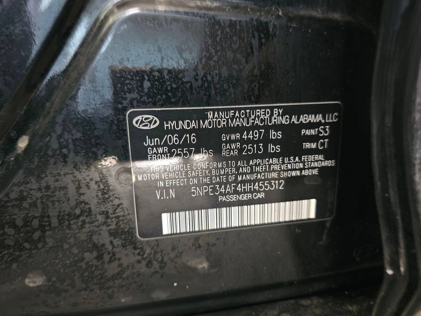 HYUNDAI SONATA SPORT 2017 - Marhaba Auction Used Cars - Image 7