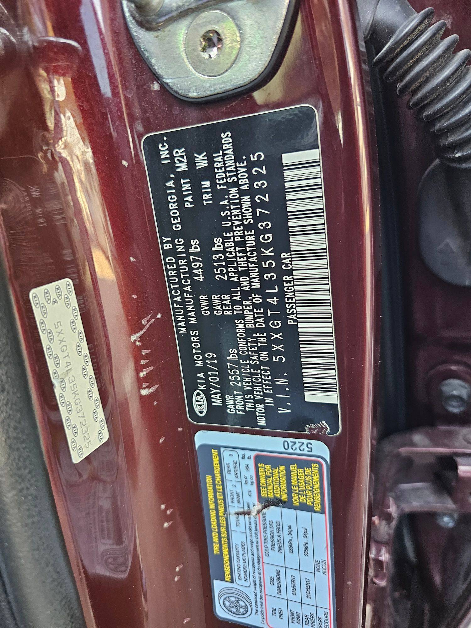 KIA OPTIMA 2019 - Marhaba Auction Used Cars - Image 10