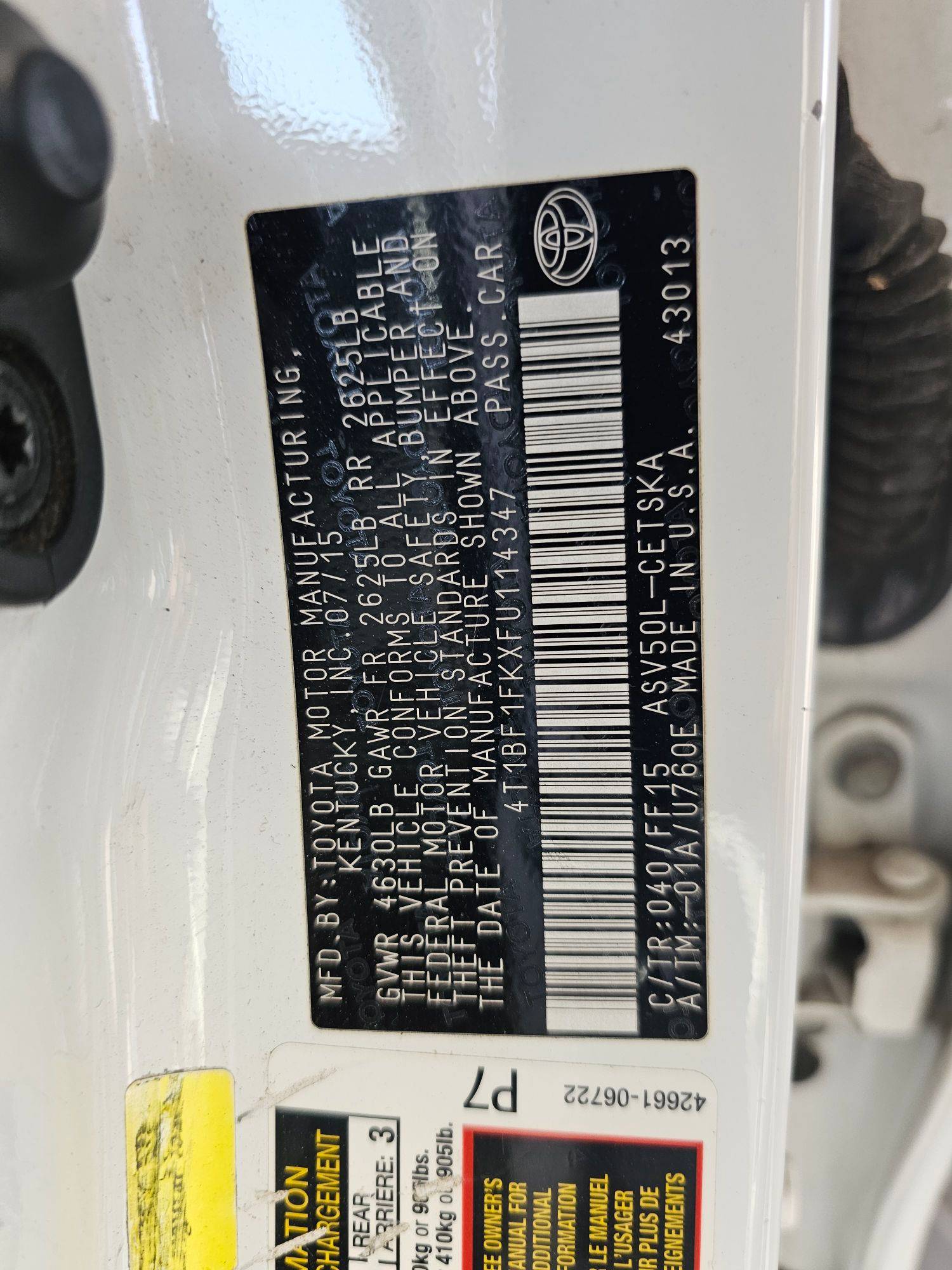 TOYOTA CAMRY 2015 - Marhaba Auction Used Cars - Image 11