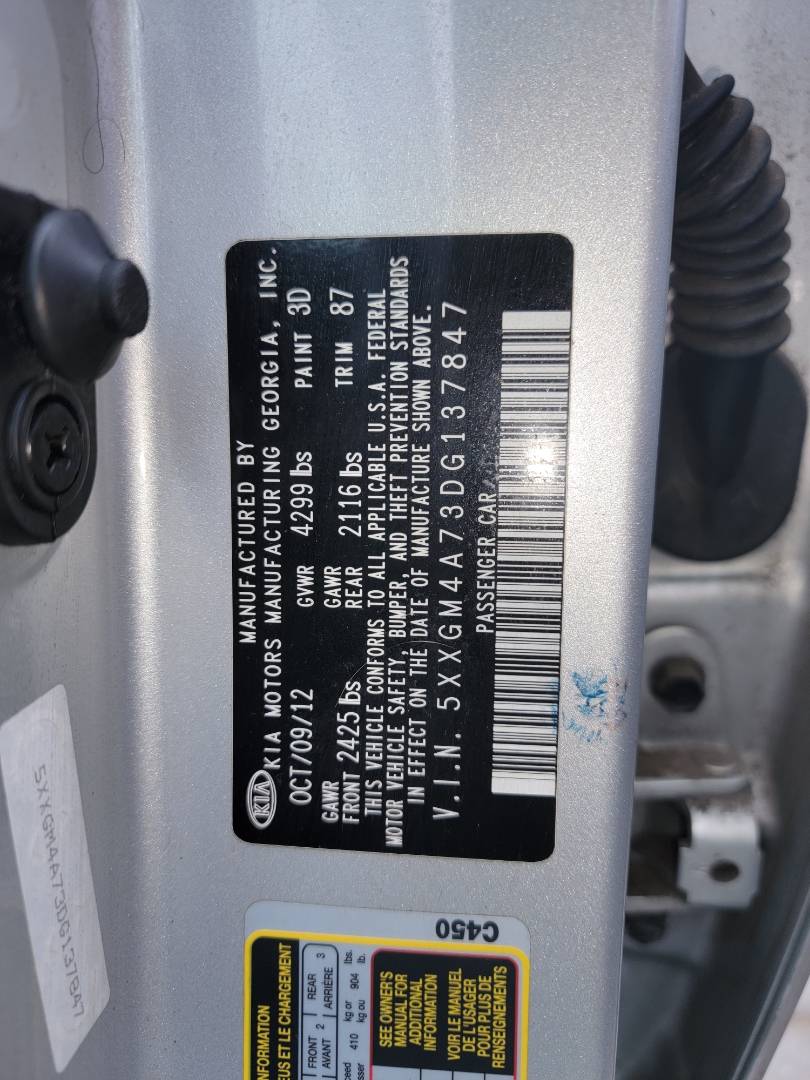 2013 KIA OPTIMA — 144866 Miles — Lot G137847 - Marhaba Auctions Used Cars - Image 8