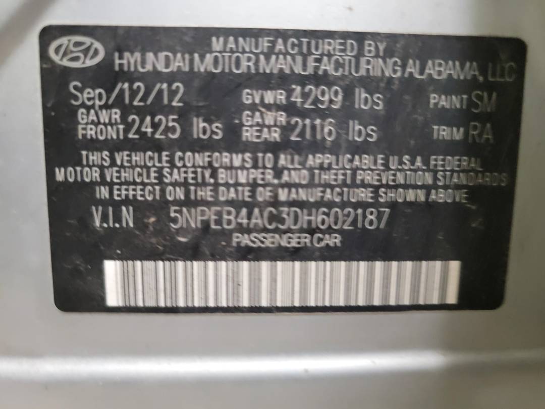 2013 HYUNDAI SONATA — 117800 Miles — Lot 42252004 - Marhaba Auctions Used Cars - Image 7
