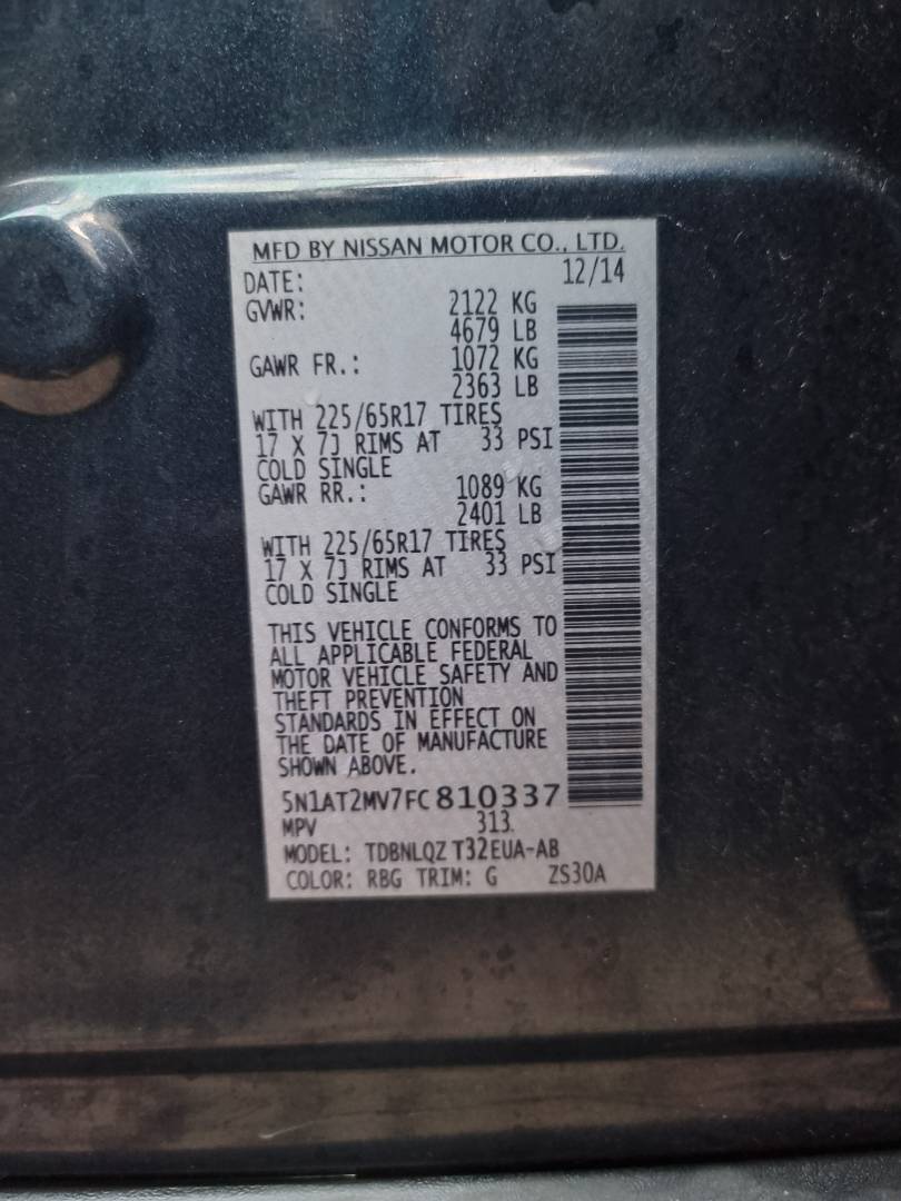 NISSAN ROGUE 2015 - Marhaba Auction Used Cars - Image 9