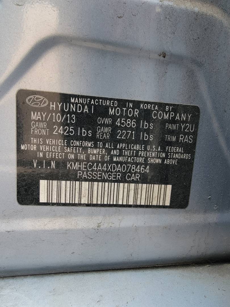 2013 HYUNDAI SONATA — 171053 Miles — Lot DA078464 — Main - Marhaba Auctions Used Cars - Image 9