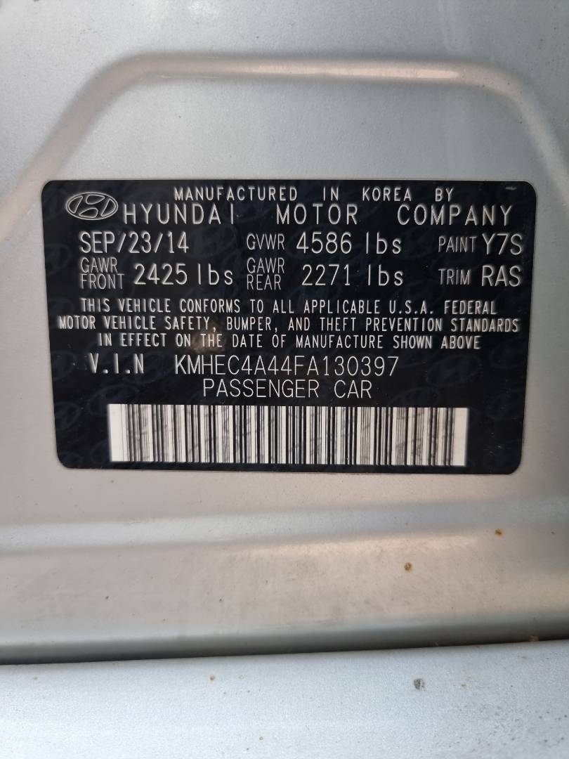 2015 HYUNDAI SONATA — 161462 Miles — Lot 30397 — Ind. 12 - Marhaba Auctions Used Cars - Image 10