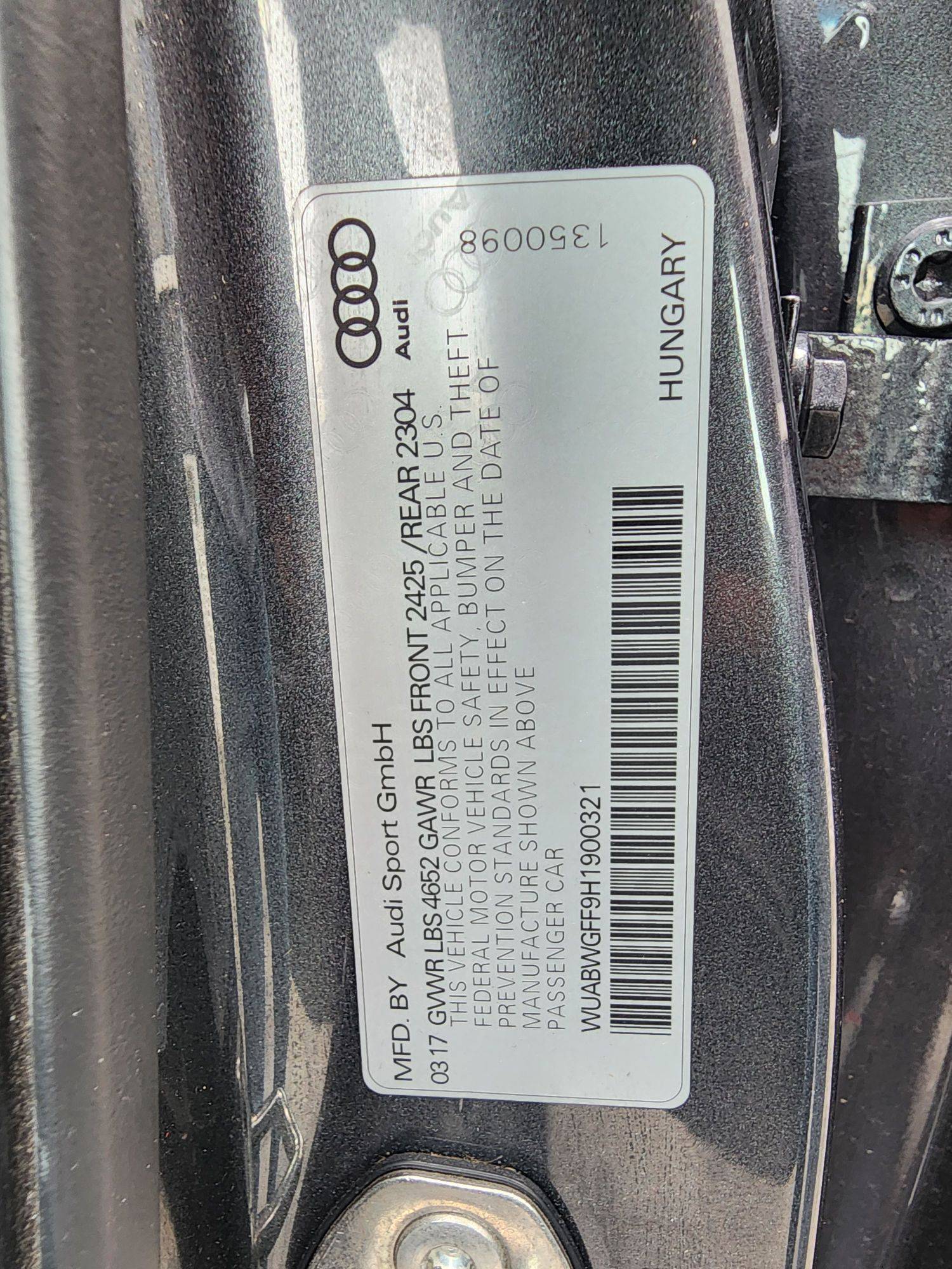 2017 AUDI RS3 — 94363 KM — Lot 900321 — Main - Marhaba Auctions Used Cars - Image 16