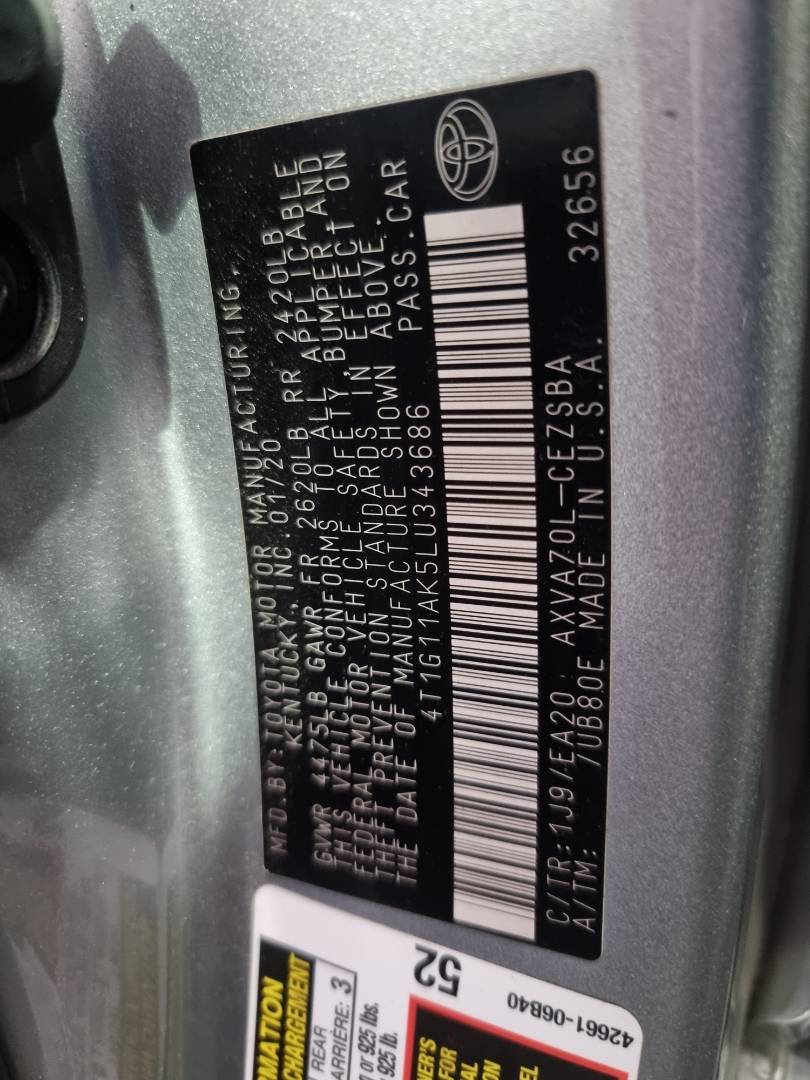 TOYOTA CAMRY 2020 - Marhaba Auction Used Cars - Image 8