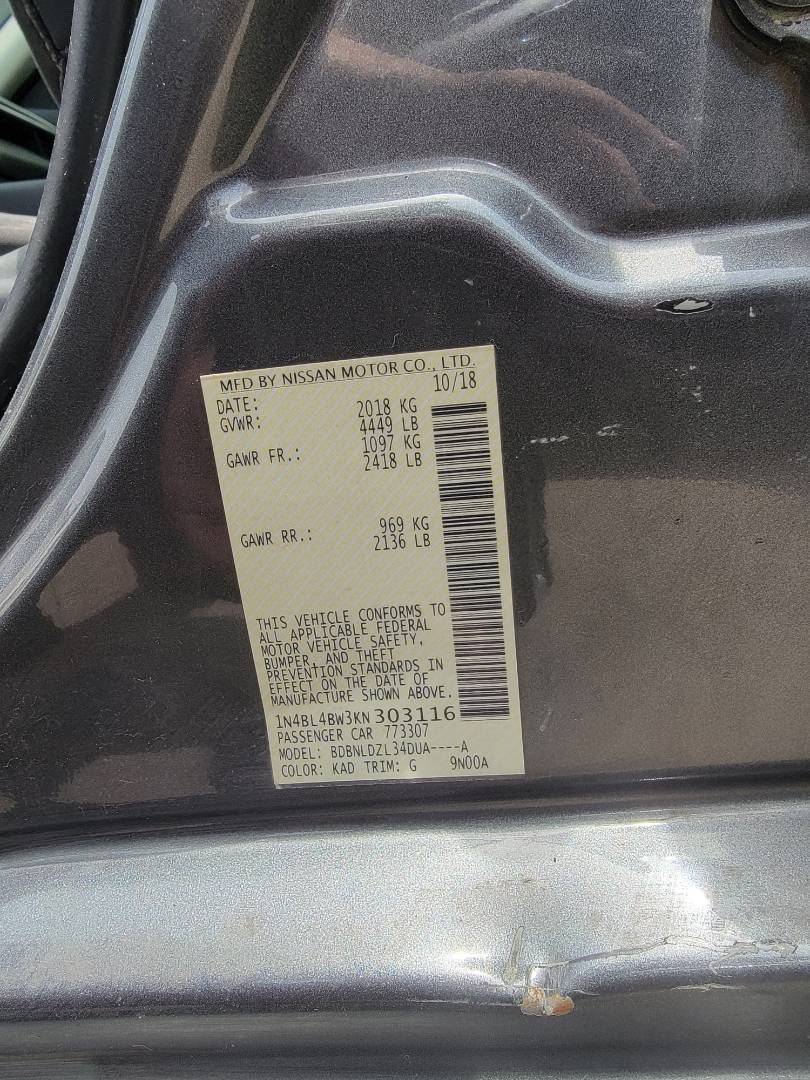2019 NISSAN ALTIMA — 49639 Miles — Lot KN303116 — Main - Marhaba Auctions Used Cars - Image 9