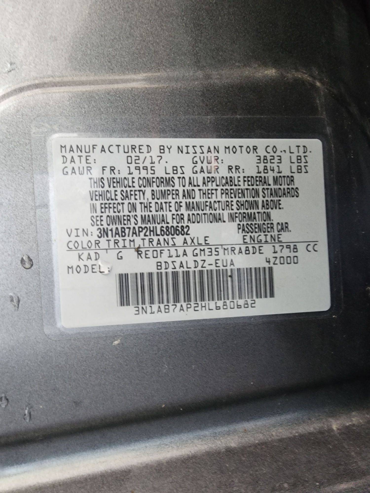 2017 NISSAN SENTRA — 149165 Miles — Lot 56601314 — Souq - Marhaba Auctions Used Cars - Image 9