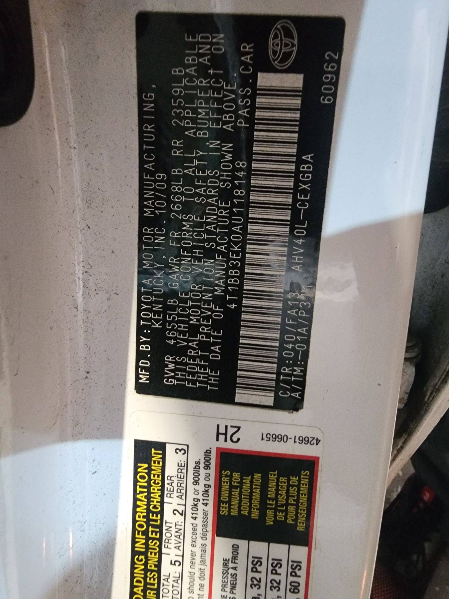 TOYOTA CAMRY 2010 - Marhaba Auction Used Cars - Image 9