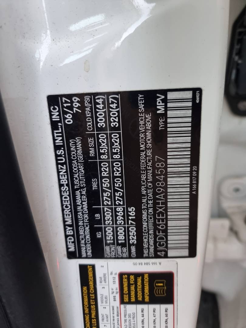 MERCEDES BENZ GLS 450 2017 - Marhaba Auction Used Cars - Image 8