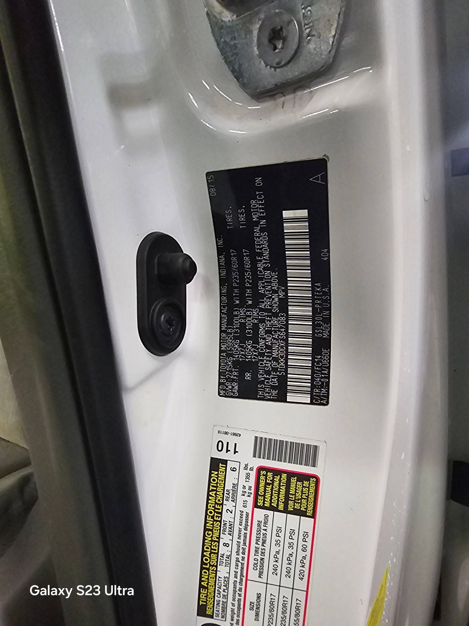 2015 TOYOTA SIENNA — 249403 Miles — Lot 43425270 — Main - Marhaba Auctions Used Cars - Image 10