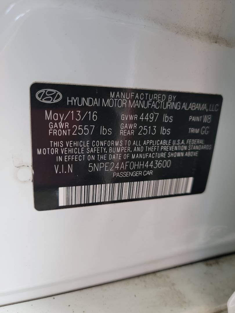 2017 HYUNDAI SONATA — 143463 Miles — Lot 60330045 — Main - Marhaba Auctions Used Cars - Image 9