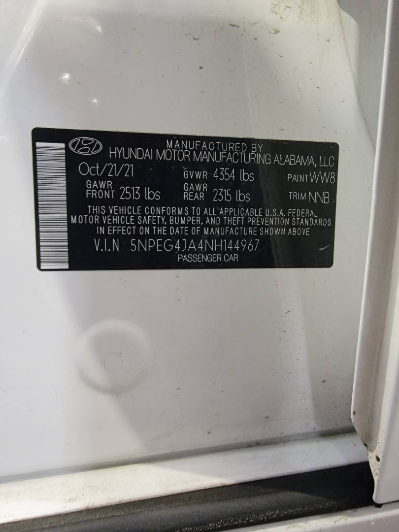 2022 HYUNDAI SONATA — 48841 Miles — Lot NH144967 — Main - Marhaba Auctions Used Cars - Image 9