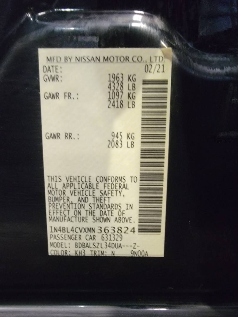 2021 NISSAN ALTIMA — 197018 Miles — Lot MN363824 — Main - Marhaba Auctions Used Cars - Image 10