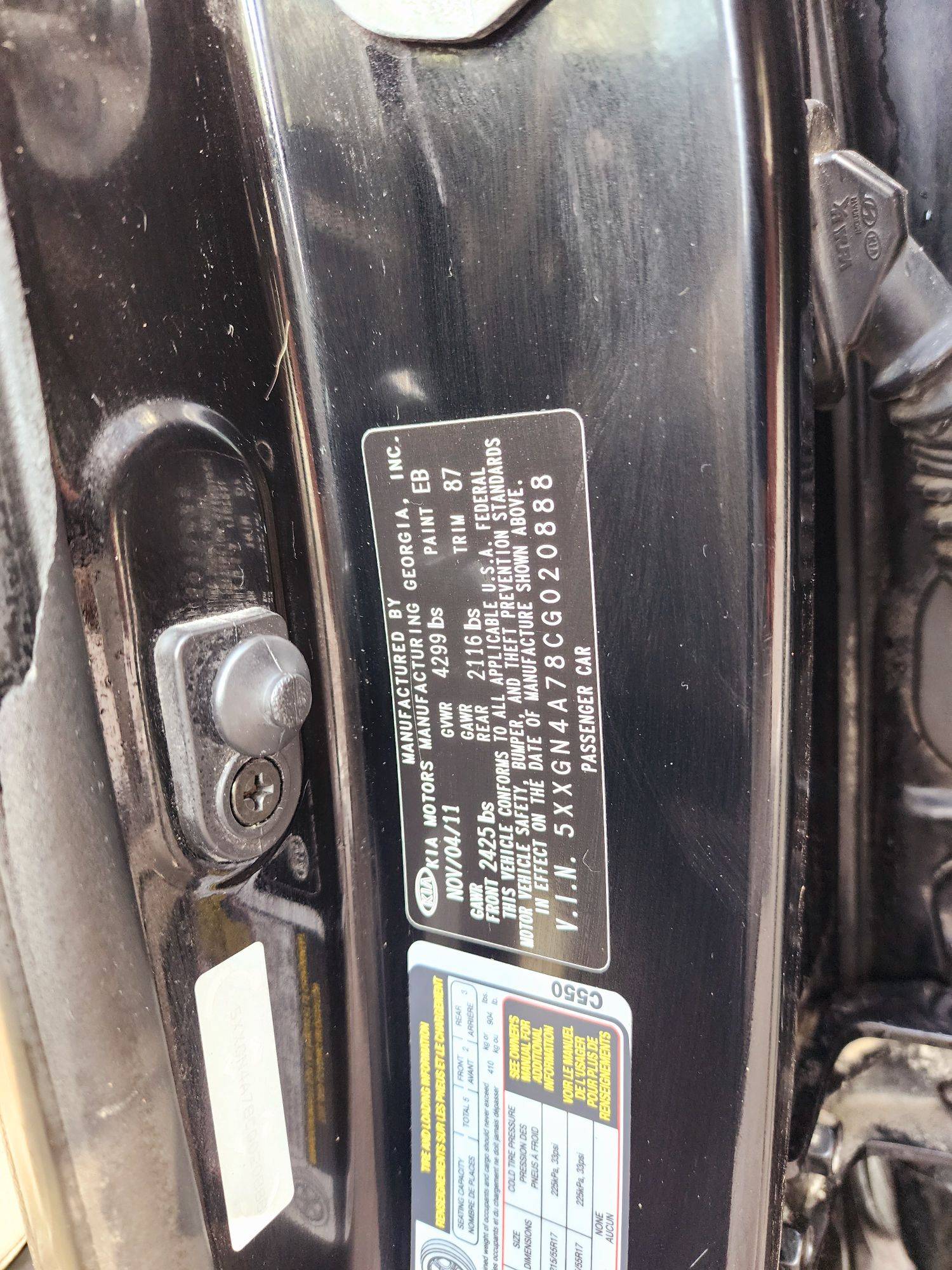 2012 KIA OPTIMA — 261067 Miles — Lot 62756284 — Souq - Marhaba Auctions Used Cars - Image 10