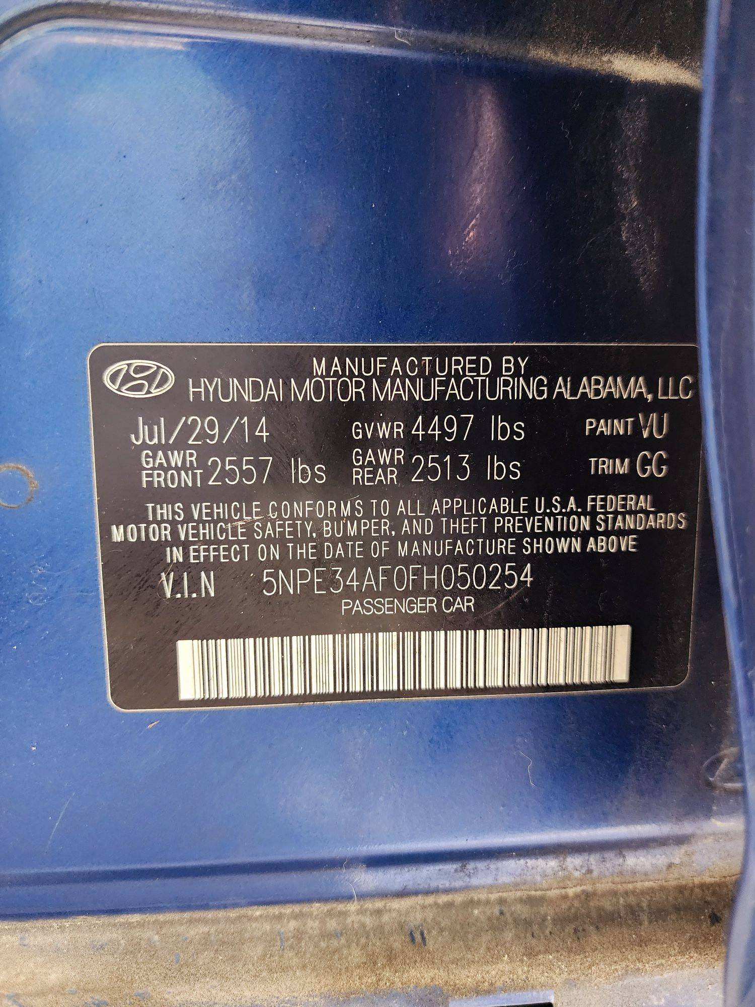 2015 HYUNDAI SONATA — 175961 Miles — Lot 78165424 — Souq - Marhaba Auctions Used Cars - Image 9