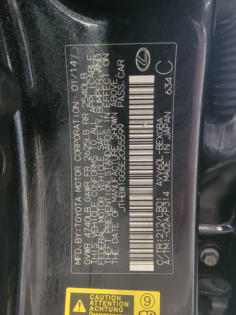 2014 LEXUS ES 300 — 107482 Miles — Lot 2055599 — Main - Marhaba Auctions Used Cars - Image 10