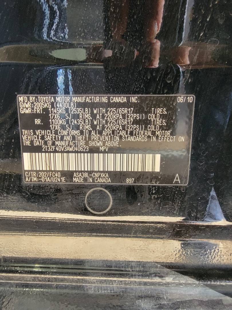 2010 TOYOTA RAV4 — 293255 Miles — Lot W040623 — Main - Marhaba Auctions Used Cars - Image 10