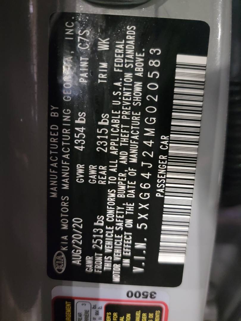 2021 KIA K5 — 44591 Miles — Lot MG020583 - Marhaba Auctions Used Cars - Image 10