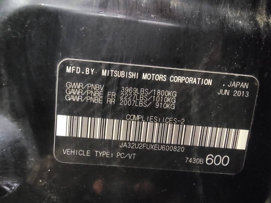 2014 MITSUBISHI LANCER — 105079 KM — Lot 600820 — Main - Marhaba Auctions Used Cars - Image 10
