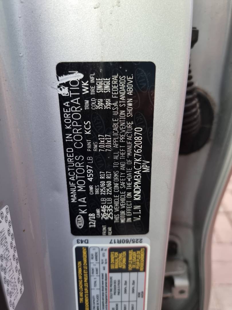 2019 KIA SPORTAGE — 47325 Miles — Lot 214587 — Souq - Marhaba Auctions Used Cars - Image 9