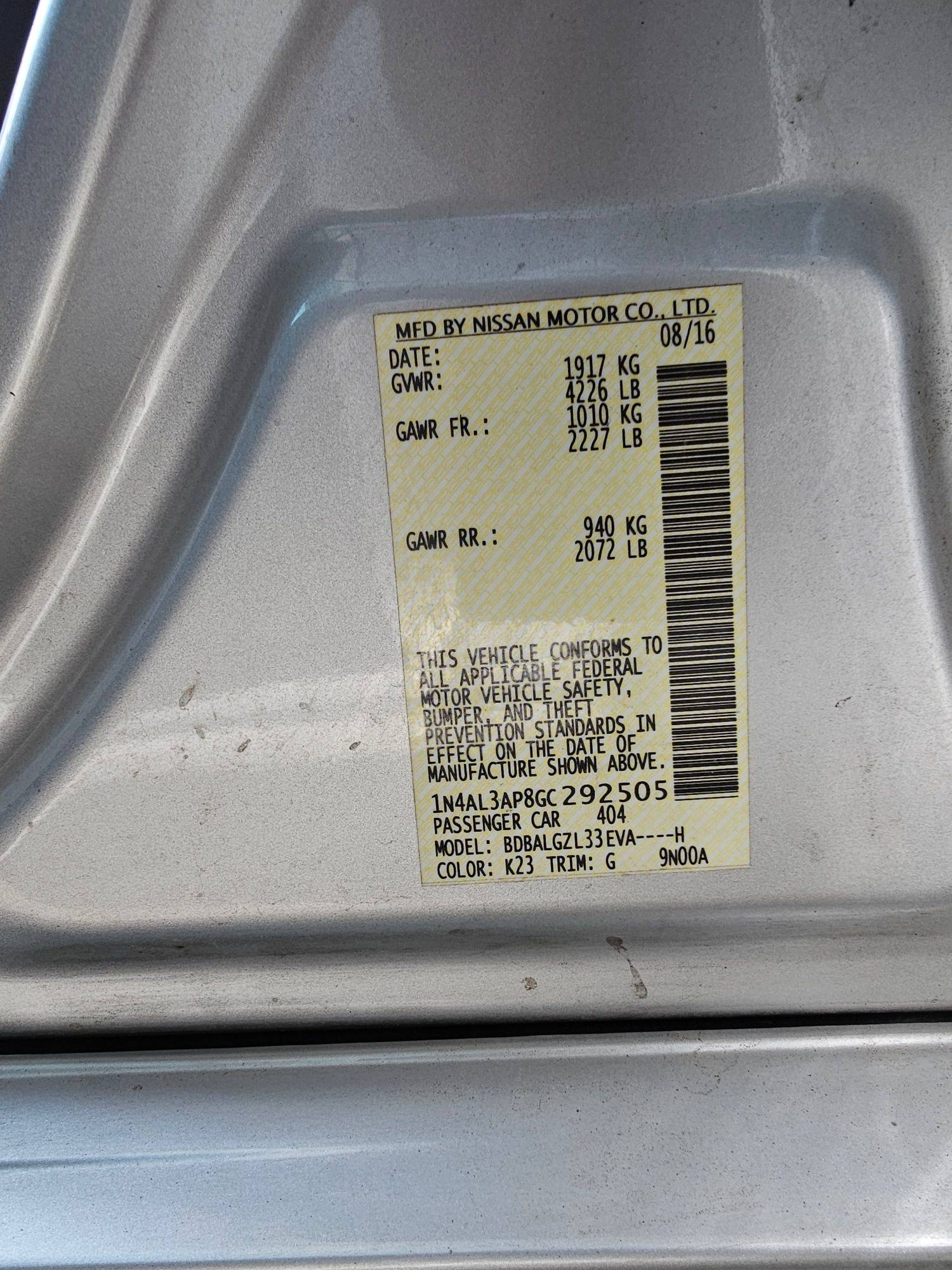 NISSAN ALTIMA 2016 - Marhaba Auction Used Cars - Image 8