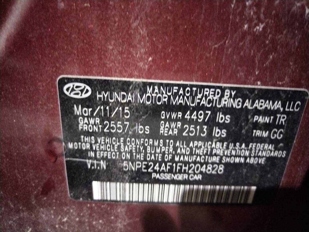 2015 HYUNDAI SONATA — 132756 Miles — Lot 41573963 - Marhaba Auctions Used Cars - Image 8