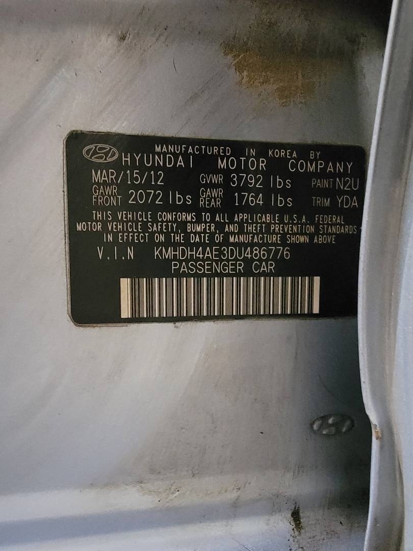 2013 HYUNDAI ELANTRA — 206934 Miles — Lot 78831074 — Main - Marhaba Auctions Used Cars - Image 9