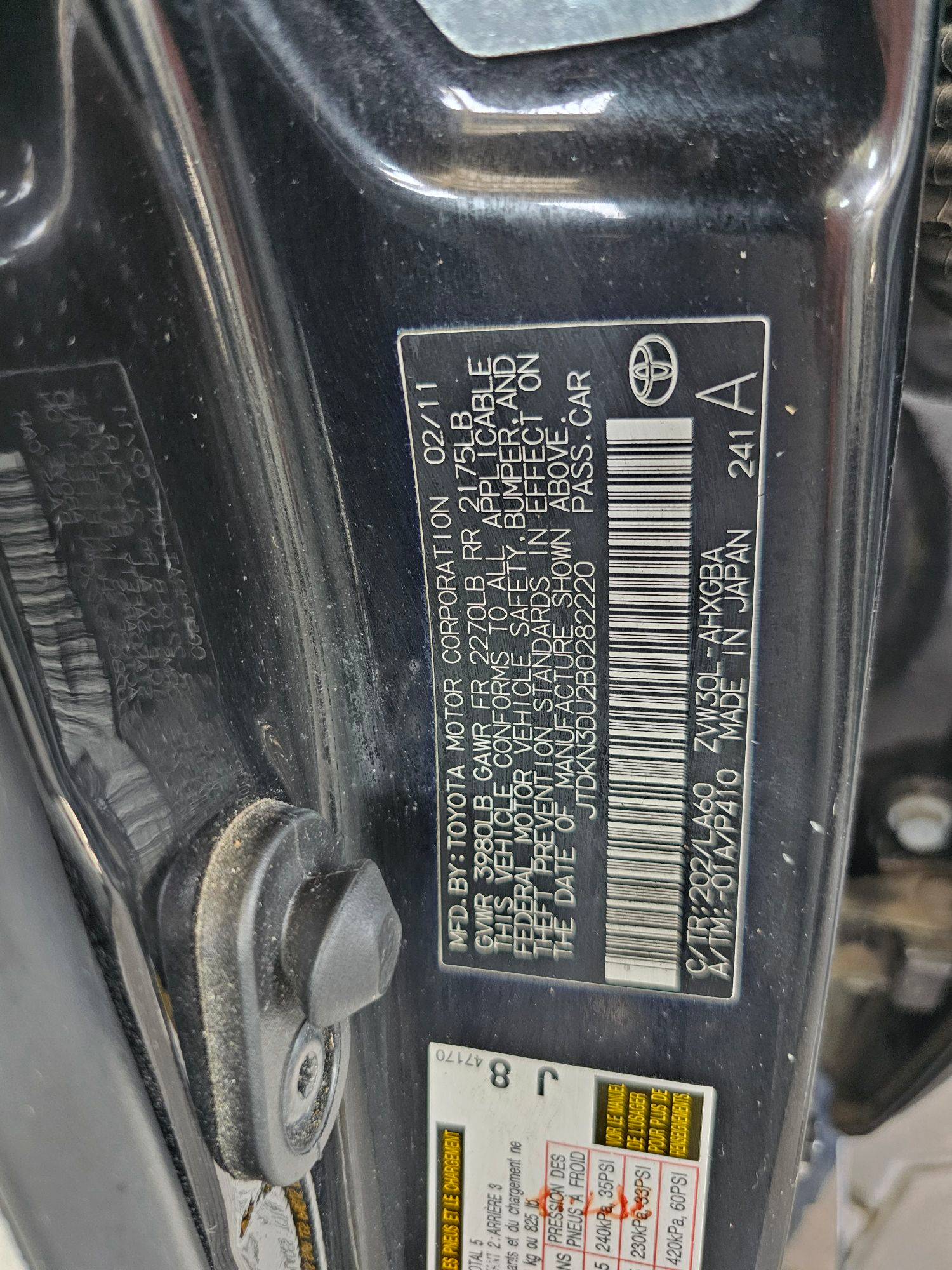 2011 TOYOTA PRIUS — 185731 Miles — Lot 88856825 — Main - Marhaba Auctions Used Cars - Image 9