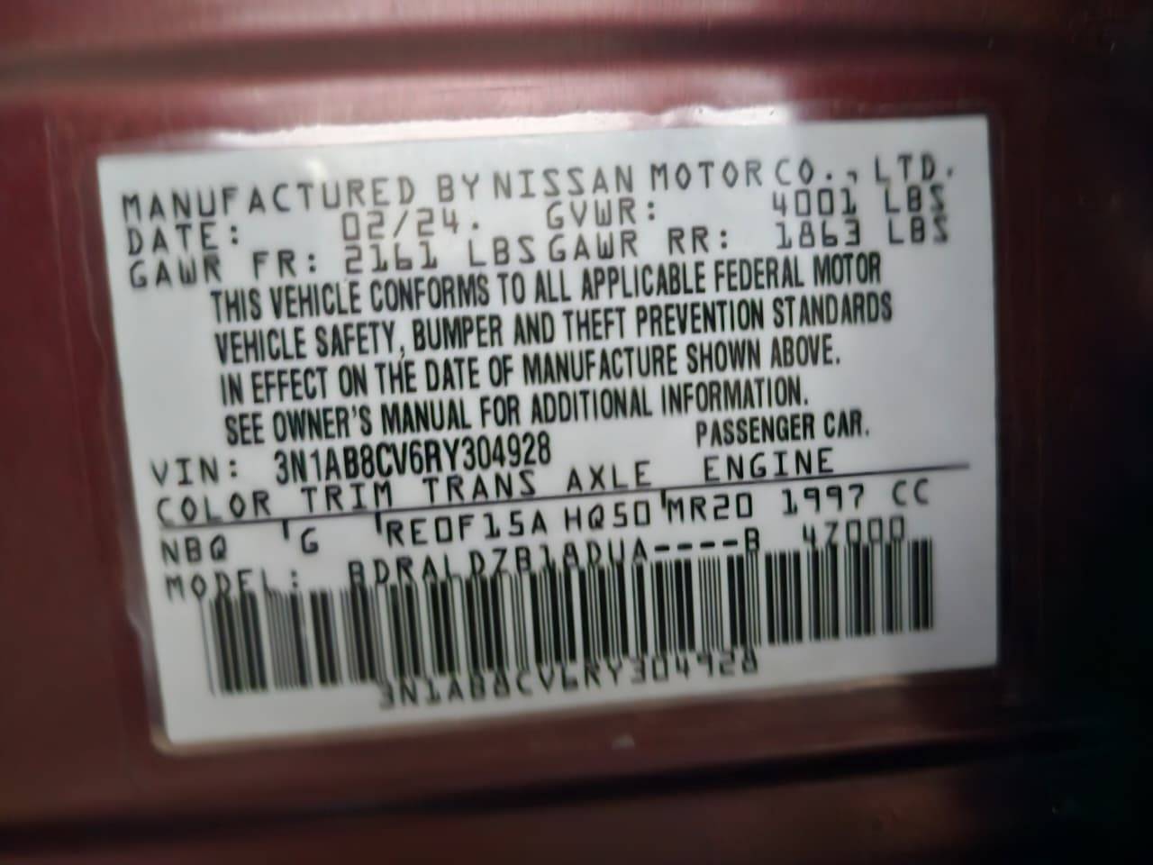 2024 NISSAN SENTRA — 33662 Miles — Lot RY304928 — Main - Marhaba Auctions Used Cars - Image 8
