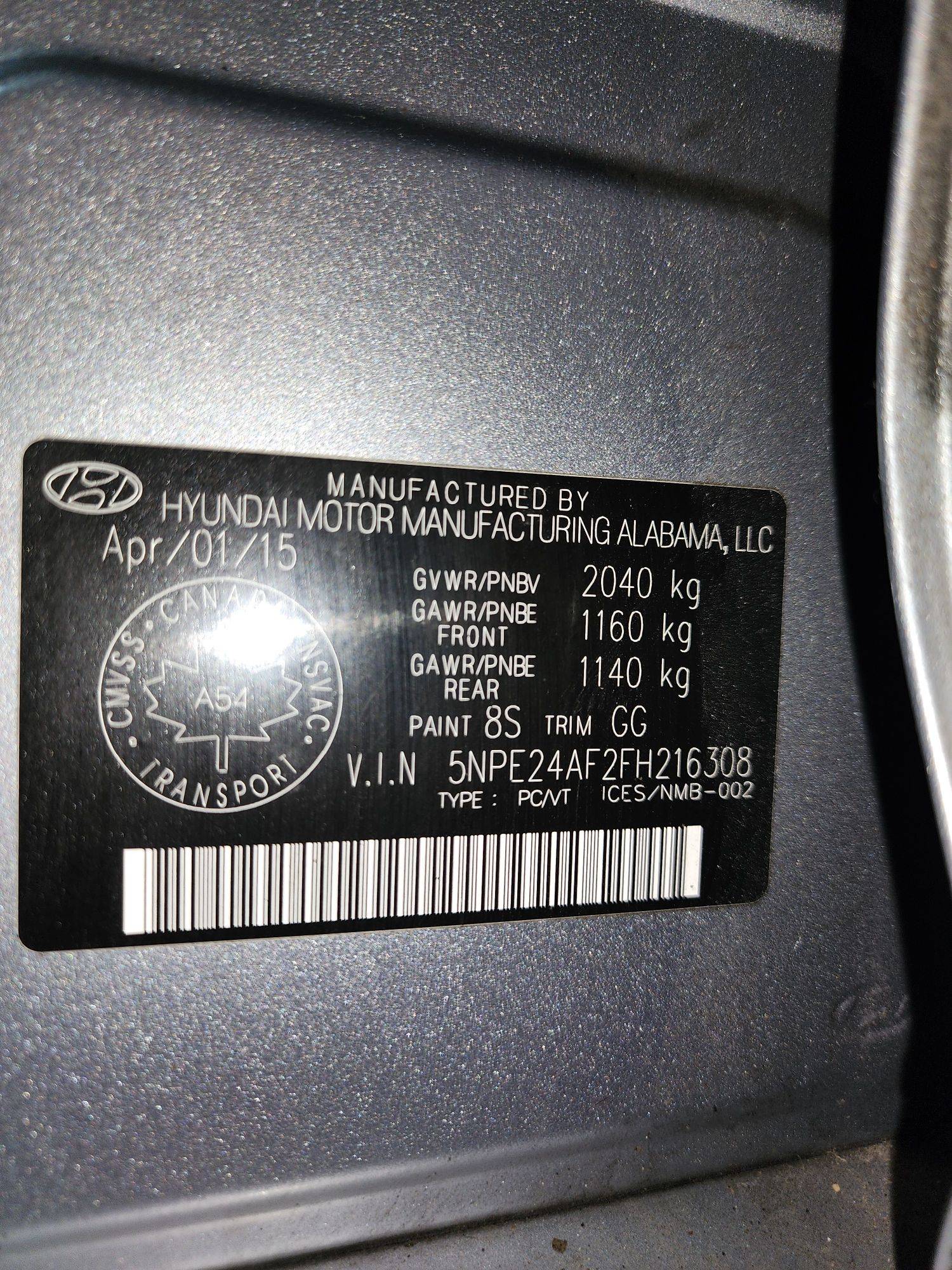 HYUNDAI SONATA 2015 - Marhaba Auction Used Cars - Image 10