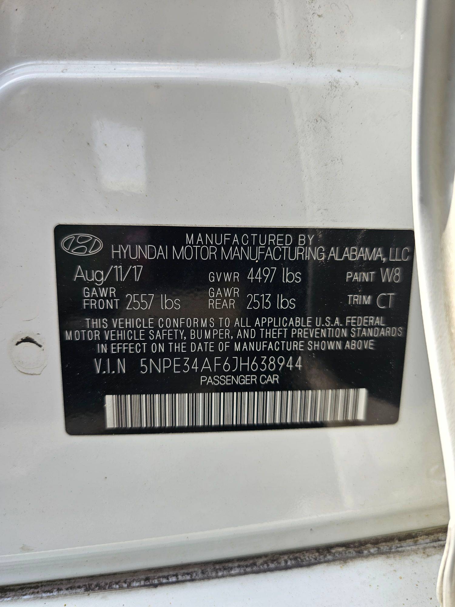 2018 HYUNDAI SONATA — 129810 Miles — Lot 49285225 — Souq - Marhaba Auctions Used Cars - Image 9