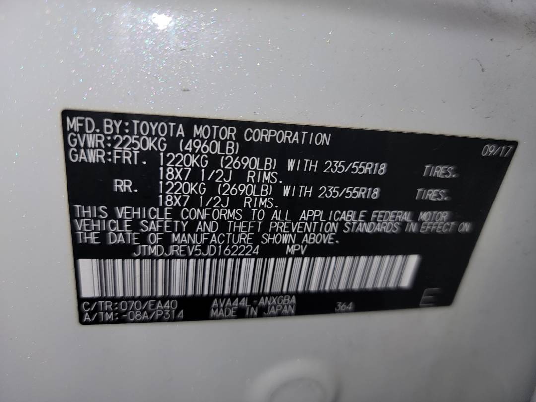 2018 TOYOTA RAV4 — 100114 Miles — Lot 68335683 - Marhaba Auctions Used Cars - Image 10